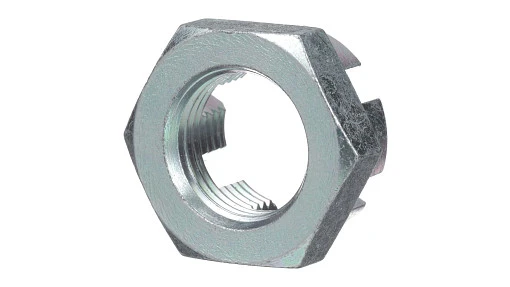 Slotted Nut Hex, M24 x 2, R80, Znd — fits 48 New Holland models — 11695721