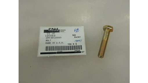 Bolt Hex, M10 x 1.5 x 50mm, Cl 8.8 — universal New Holland service part, fits 595 models — 120069