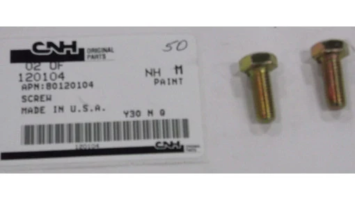 Bolt Hex, M8 x 1.25 x 20mm, Cl 8.8, Full Thd — universal New Holland service part, fits 1474 models — 120104