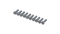 Screw Hex, M8 x 1.25 x 25mm, Cl 8.8, Full Thd — universal CNH service part, fits 517 models — 16043624