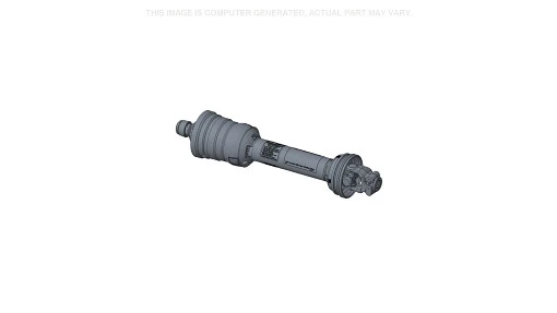 PTO shaft for New Holland tractor. Transmits engine power to rear-mounted implements and attachments.
