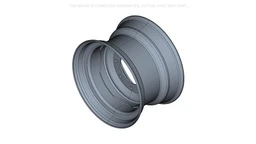 Rim 16.5'' Dia x 9.75'' W, 8 Bolt, Gray — fits 34 New Holland models — 47913505