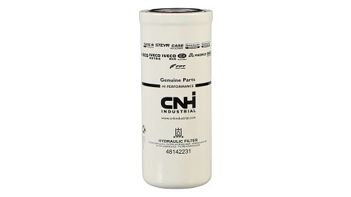Hydraulic Oil Filter Spin-On, 97mm OD x 240mm L, 1 3/8IN - 12 UNF — fits 38 New Holland models — 48142231