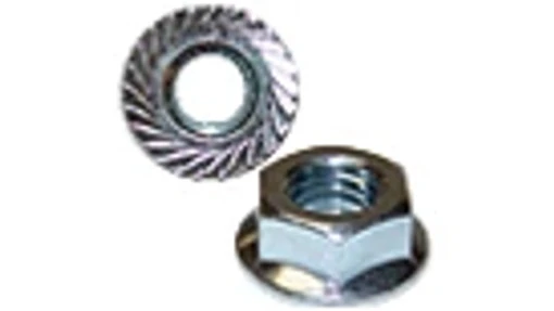 Serrated Nut Flg, Usr, 1/4'' - 20 — universal New Holland service part, fits 506 models — 523282
