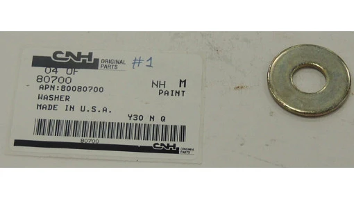 Washer 0.56'' ID x 1.38'' OD x 0.11'' Thk — universal New Holland service part, fits 1202 models — 80700