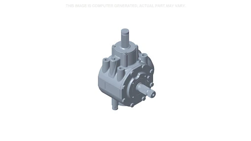 Gearbox assembly for New Holland equipment drivetrain. Complete transmission unit for power delivery.