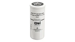 Hydraulic oil filter for New Holland equipment. Removes contaminants from pressurized fluid to protect pumps and valves.