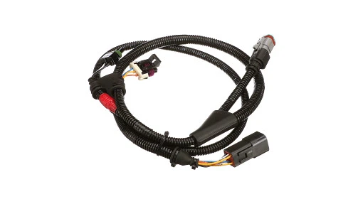 Wire harness for New Holland equipment. Pre-assembled cable routing for electrical system power and signal distribution.