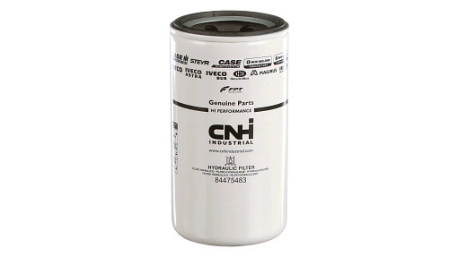 Hydraulic Oil Filter Spin-On, 95mm OD x 175.7mm L, 1 1/8IN - 16 UN — fits 8 New Holland models — 84475483