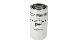 Fuel filter for New Holland diesel engines. Removes water and particulate contaminants to protect injection systems.