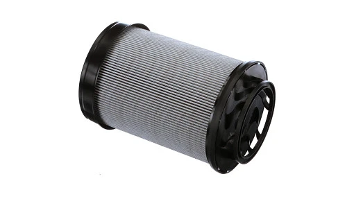 Hydraulic oil filter for New Holland equipment. Removes contaminants from pressurized fluid to protect pumps and valves.