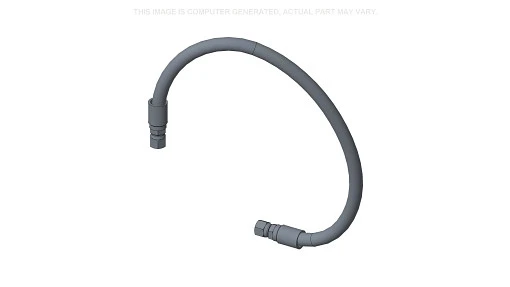 Hydraulic hose for New Holland equipment. Pre-crimped assembly for tractor hydraulic system circuits.