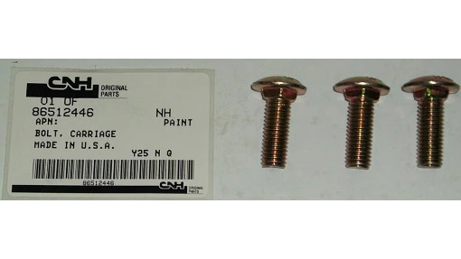 Carriage Bolt M10 x 1.5 x 30mm, Cl 8.8 — universal New Holland service part, fits 615 models — 86512446