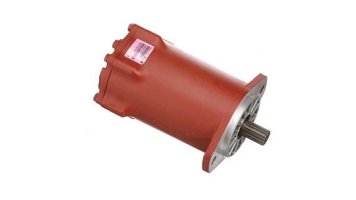 Hydraulic motor for New Holland equipment. Converts fluid pressure to rotational power for drives and conveyors.