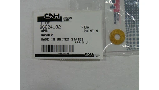 Washer 6.6mm ID x 18mm OD x 1.6mm Thk, Cst, Znd — universal New Holland service part, fits 463 models — 86624182