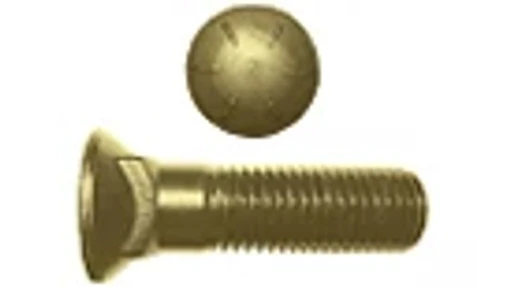 Plow Bolt Csk, #3 Hd, 3/4'' - 10 x 2'', Gr 8, Full Thd Znd — fits 24 New Holland models — 86624950