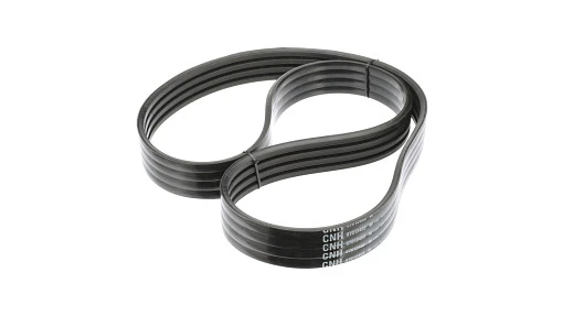 V-belt for New Holland equipment. Transfers power between engine accessories or PTO-driven components.