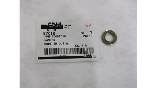Washer 0.41'' ID x 0.81'' OD x 0.07'' Thk — universal CNH service part, fits 998 models — 87016