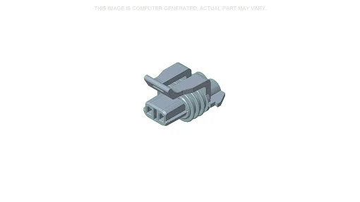 Elec Connector Female, Sealed, 2 Cavity, Gray — fits 33 New Holland models — 87691549