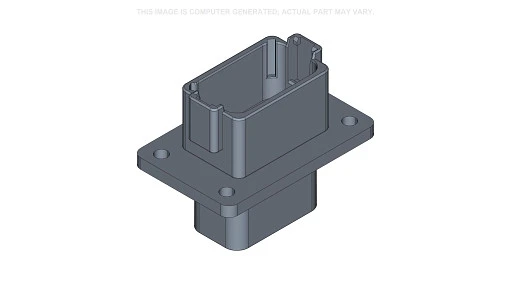 Elec Connector Receptacle, 12 Pin, Gray, W/ Flange — fits 41 New Holland models — 87700108
