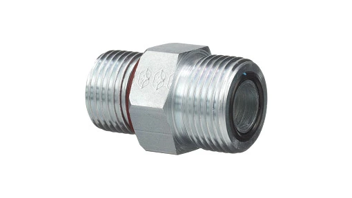 Hyd Connector 1''-14 Orfs x 7/8''-14 Orb — universal New Holland service part, fits 302 models — 9621483
