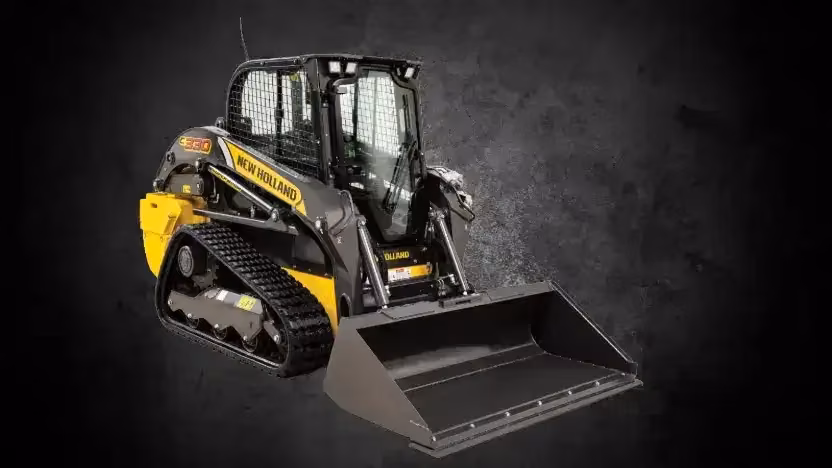New Holland compact track loader with a bucket