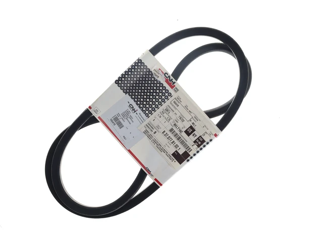 V-belt for New Holland equipment. Transfers power between engine accessories or PTO-driven components.